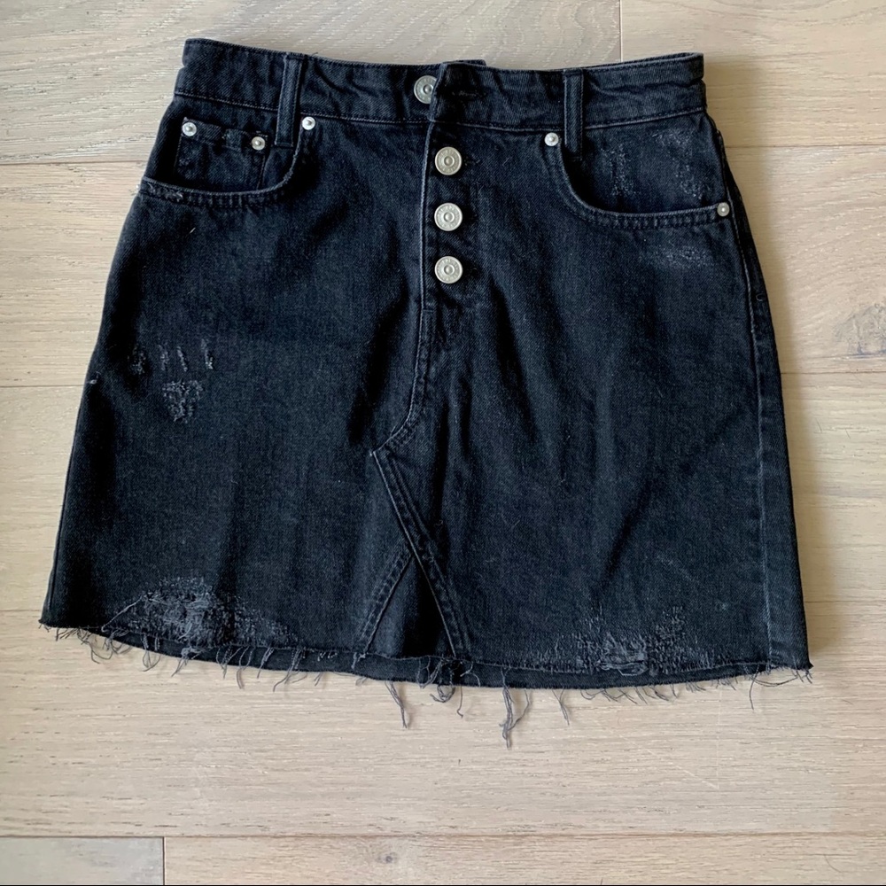 BDG Black Denim Skirt